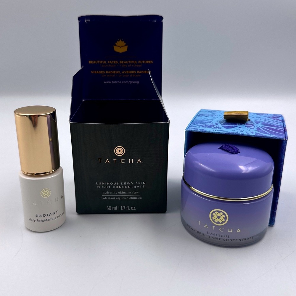 Tatcha Luminous Dewy Skin Night Concentrate & Radiant Deep Brightening Serum NEW